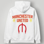 Manchester United Official Colors Full Crest Hoodie - Black & Gold MUFC Premium Fan Gear