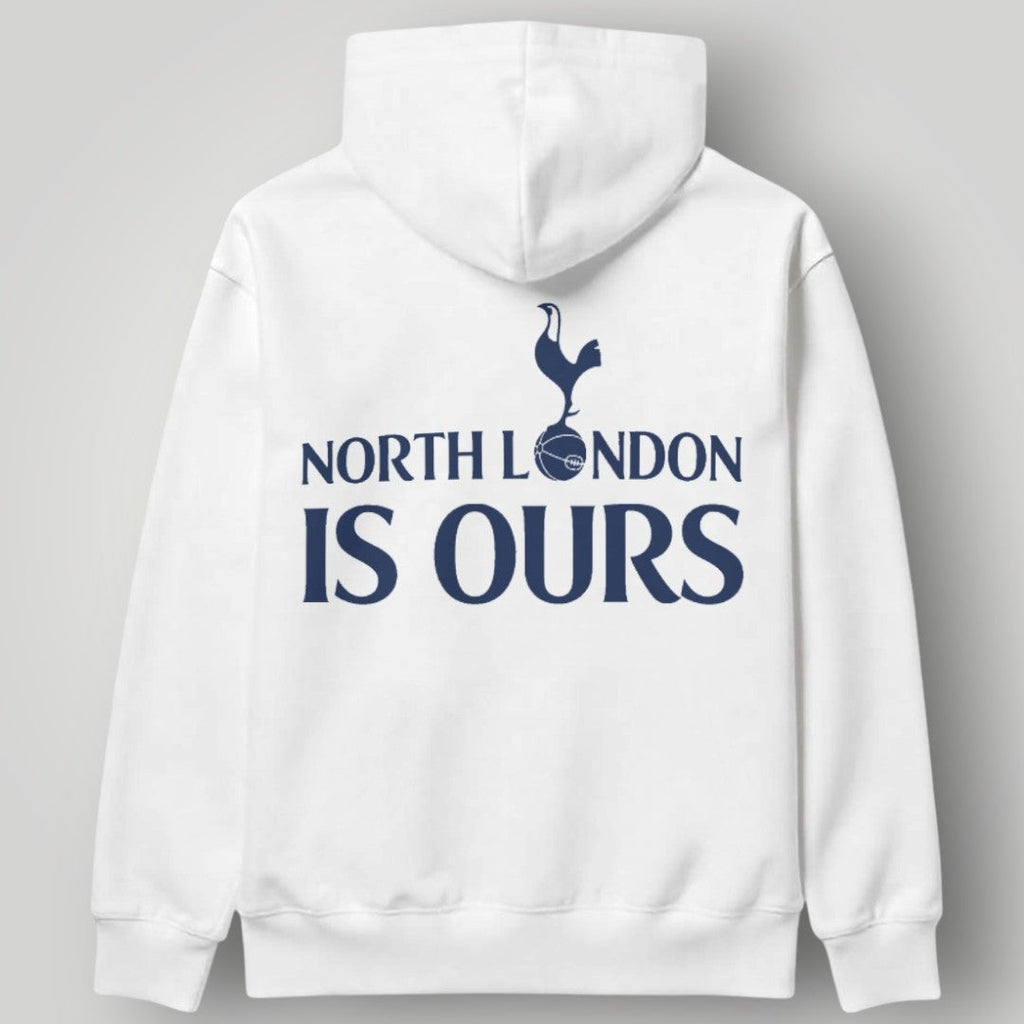 Tottenham Hotspur Banner Edition White Hoodie - Contrast Hood & Navy Crest Sportswear