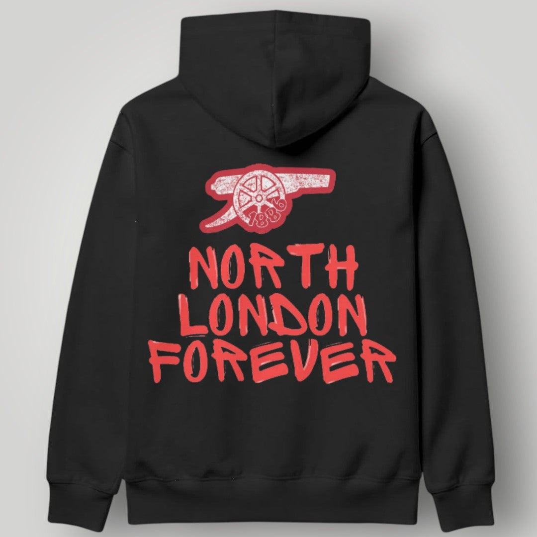 Arsenal FC "Gunners" Hoodie | Premium Black 1886 Cannon Sweatshirt