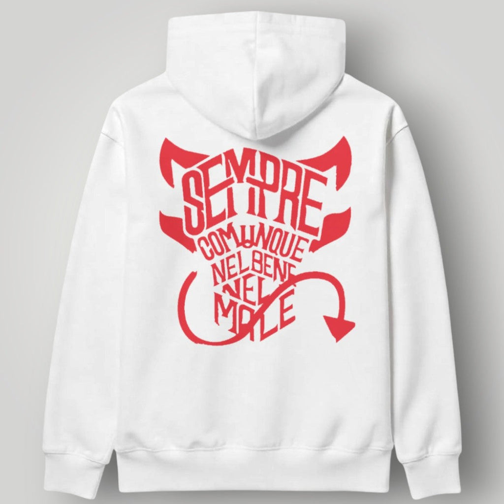 AC Milan "Vinci Per Noi" White Hoodie - 1899 Heritage Graphic Pullover