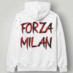 AC Milan "Rossoneri Per Sempre" White Hoodie - 1899 Heritage Typography Pullover