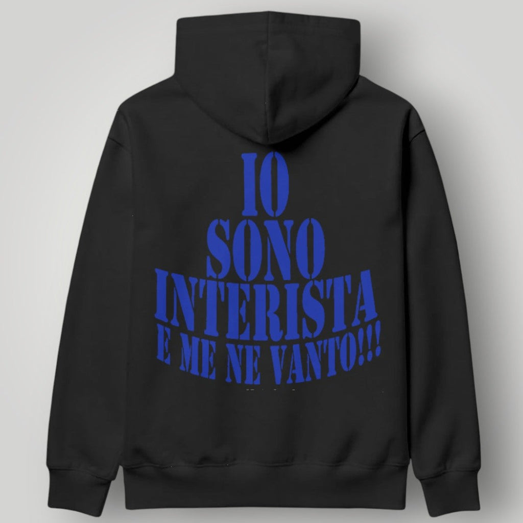 Inter Milan "Italy Pride" Hoodie - Classic 1908 Heritage Pullover - Premium Black Nerazzurri Fan Streetwear