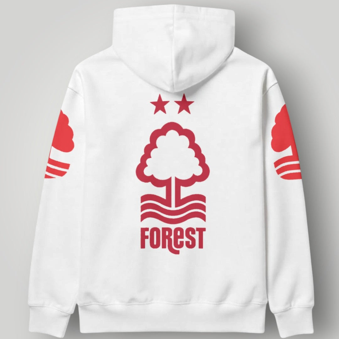 Nottingham Forest "We Are Back" Hoodie - Iconic Red Forest Crest Pullover - NFFC Premier League Streetwear