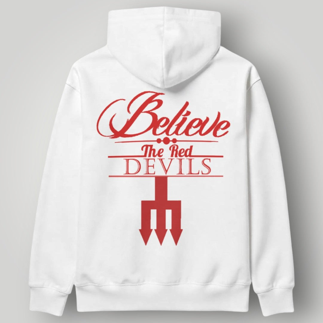 Manchester United "Glory Glory" Statement Hoodie - Black MUFC Red Devils Graphic Fan Gear