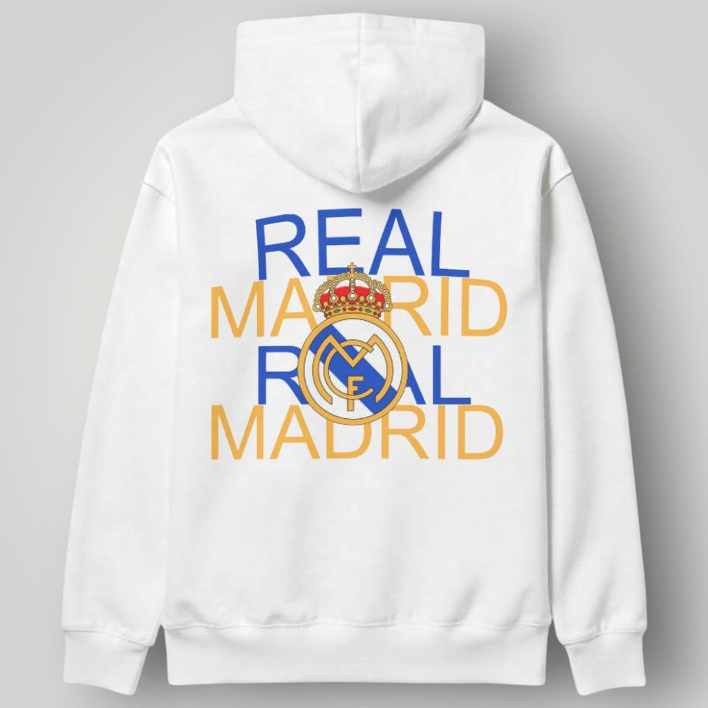 Real Madrid "Pure Blanco" Contrast Hoodie - Premium White & Black Fan Pullover