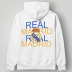 Real Madrid "Pure Blanco" Contrast Hoodie - Premium White & Black Fan Pullover
