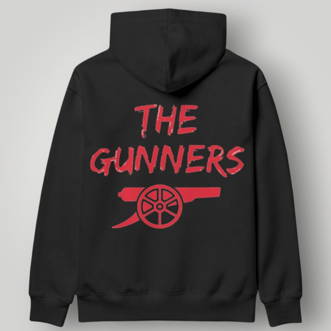 Arsenal FC "Gunners" Hoodie | Premium Black Cannon Graphic Sweatshirt