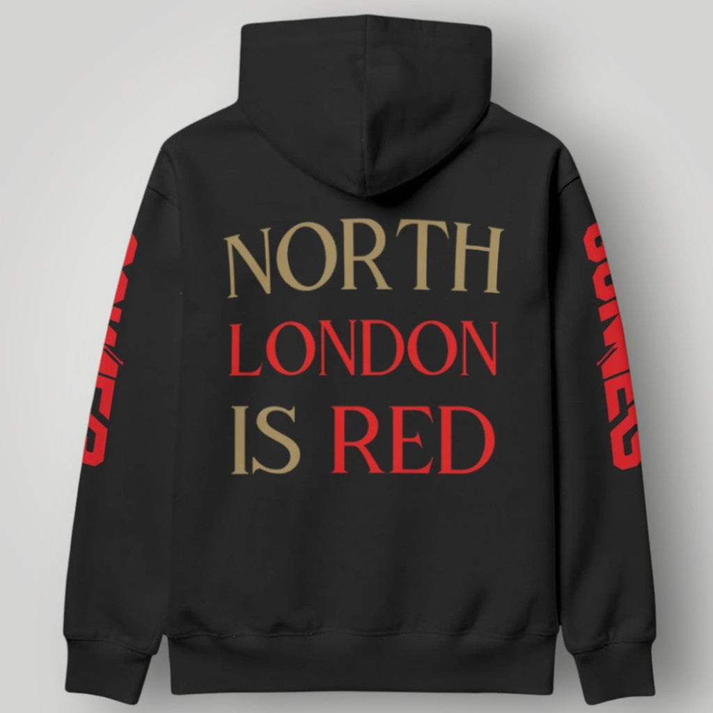 Arsenal FC "Gunners" 1886 Hoodie | Premium Black Cannon Graphic