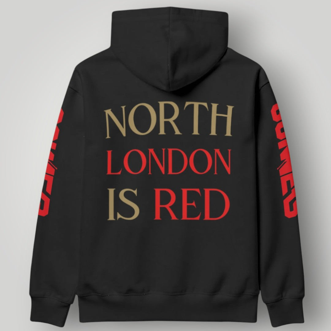 Arsenal FC "Gunners" 1886 Hoodie | Premium Black Cannon Graphic