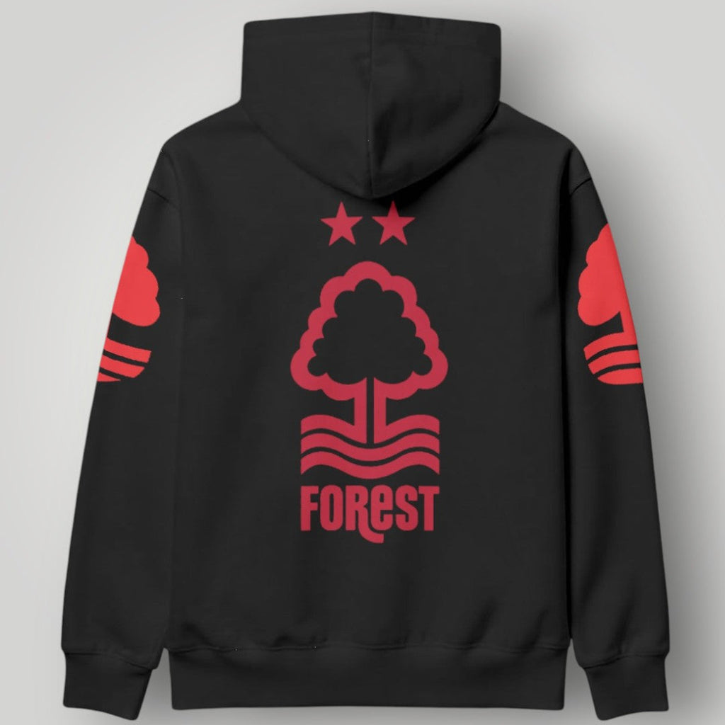 Nottingham Forest "We Are Back" Hoodie - Iconic Red Forest Crest Pullover - NFFC Premier League Streetwear