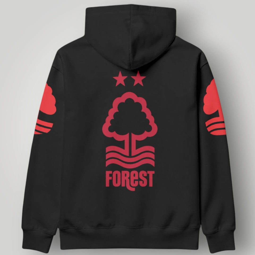 Nottingham Forest "We Are Back" Hoodie - Iconic Red Forest Crest Pullover - NFFC Premier League Streetwear