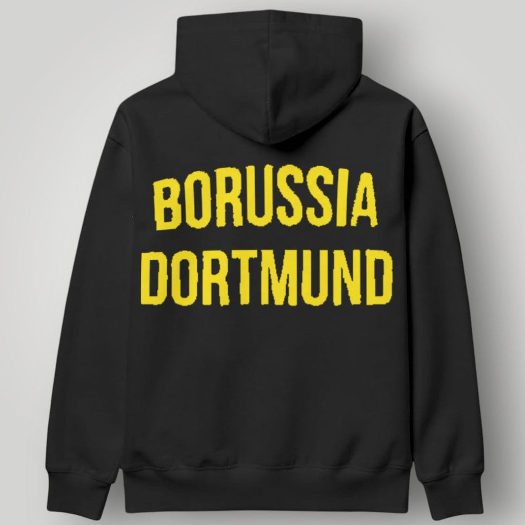 BVB 09 "Echt Liebe" Heritage Hoodie – Black & Yellow Dortmund Passion Pullover
