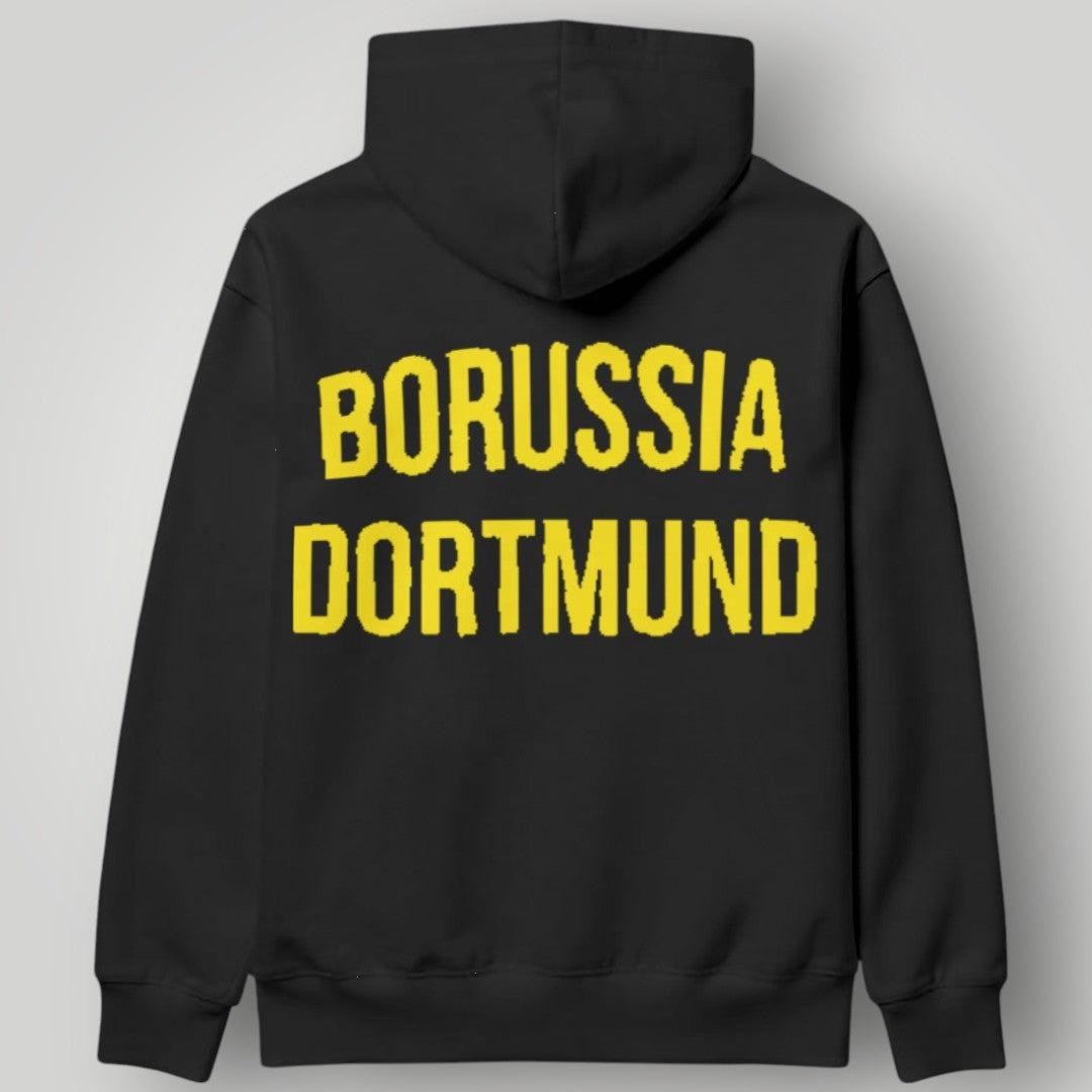 BVB 09 "Echt Liebe" Heritage Hoodie – Black & Yellow Dortmund Passion Pullover