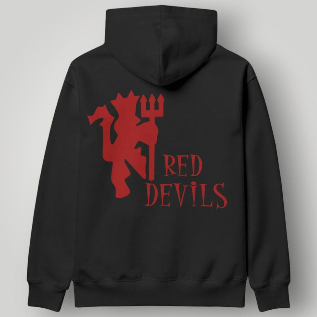 Manchester United "1878" Heritage Trident Hoodie - Black MUFC Established Graphic Sweatshirt
