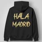 Real Madrid Typography Fade Hoodie - Black Modern Fan Streetwear Pullover
