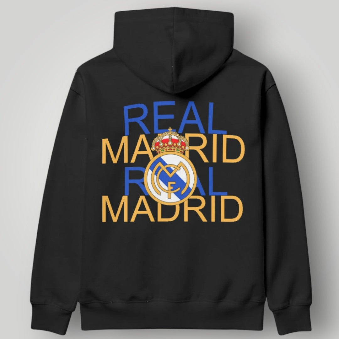 Real Madrid "Pure Blanco" Contrast Hoodie - Premium White & Black Fan Pullover