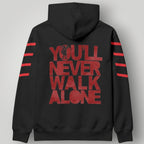 Liverpool F.C. "The Reds" Graphic Stripe Hoodie - Black & Red LFC Urban Streetwear