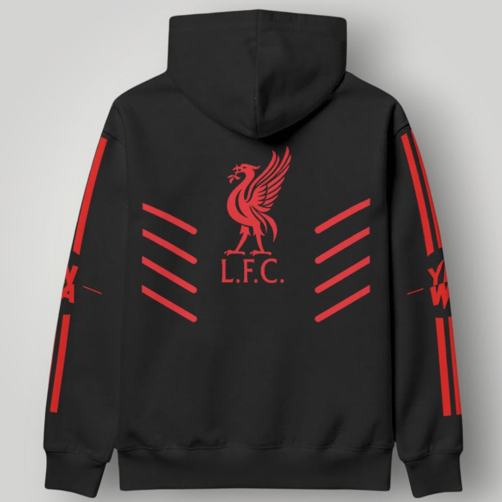 Liverpool F.C. "Since 1892" Heritage Hoodie - Black LFC YNWA Sleeve Print Sweatshirt