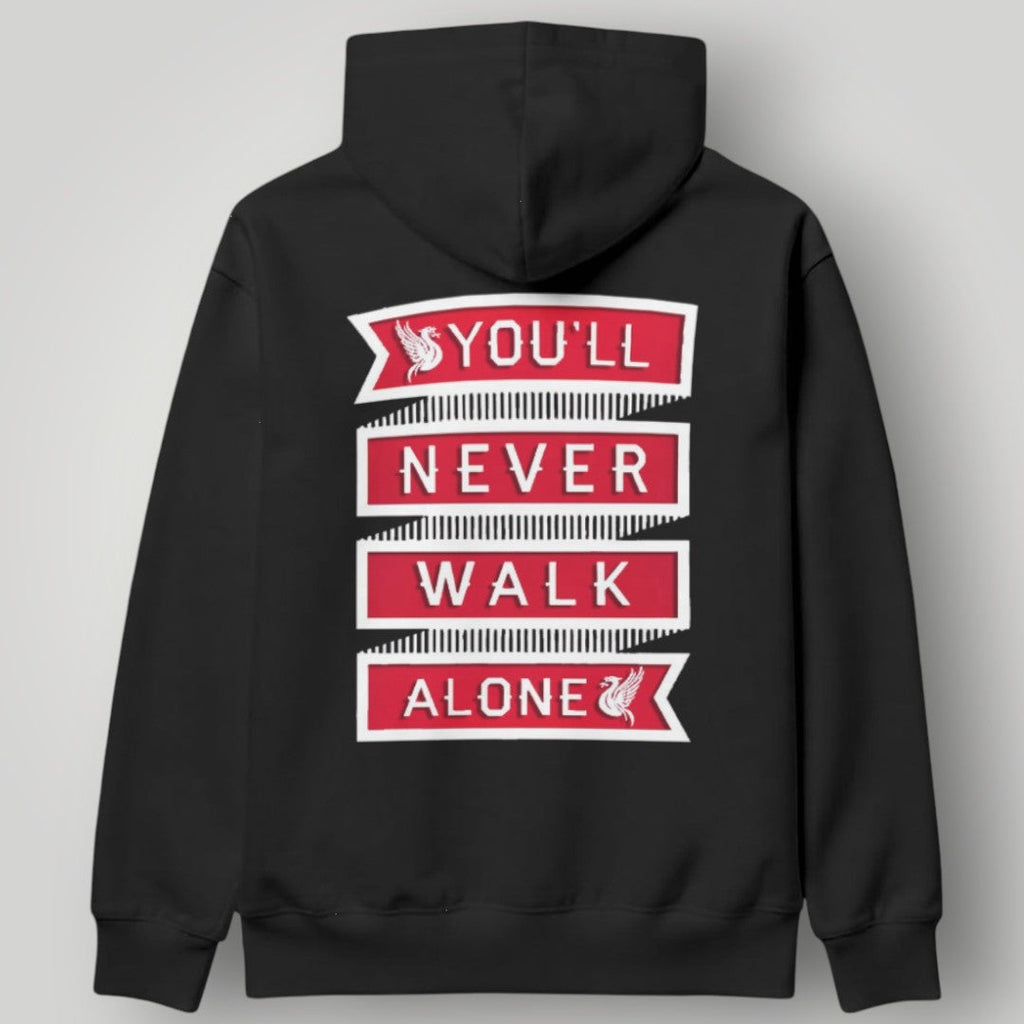 Liverpool F.C. Liver Bird Premium Two-Tone Hoodie - White & Black LFC Fan Apparel