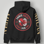 AC Milan "Dark Devil" Hoodie - Il Diavolo Graphic & Gold Sleeve Print Pullover