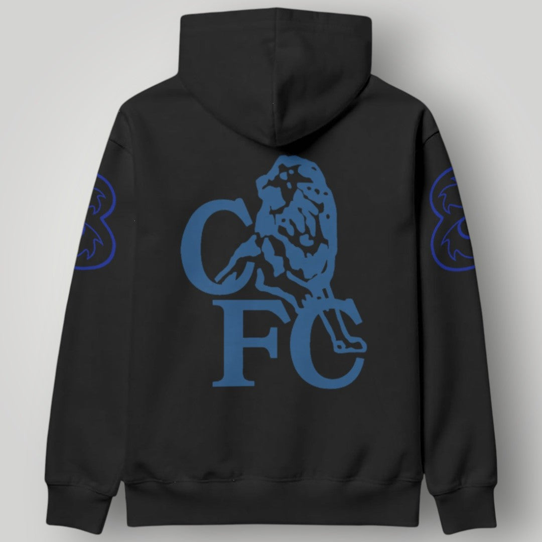 Chelsea FC "CFC LDN" White Hoodie – London Streetwear Edition Lion Crest Pullover