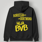 BVB 09 Borussia Dortmund Paint Stroke Hoodie – Black & Yellow Artistic Fan Pullover