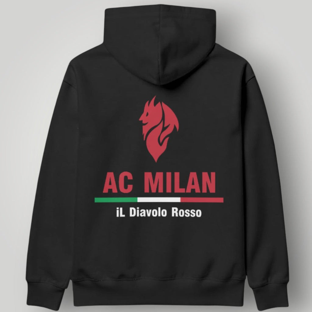 AC Milan "Veloce" Graphic Hoodie - Diagonal Stripe & Wavy Crest Streetwear