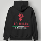 AC Milan "Veloce" Graphic Hoodie - Diagonal Stripe & Wavy Crest Streetwear