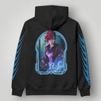 Arcane Vi inspired gamer hoodie front view

League of Legends Vi fan hoodie black

Anime streetwear Vi cosplay hoodie

Arcane style cyberpunk gamer sweatshirt