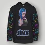 Arcane Jinx inspired neon gamer hoodie

Jinx Arcane anime cyberpunk hoodie

League of Legends Jinx fan hoodie black

Neon anime streetwear gamer sweatshirt