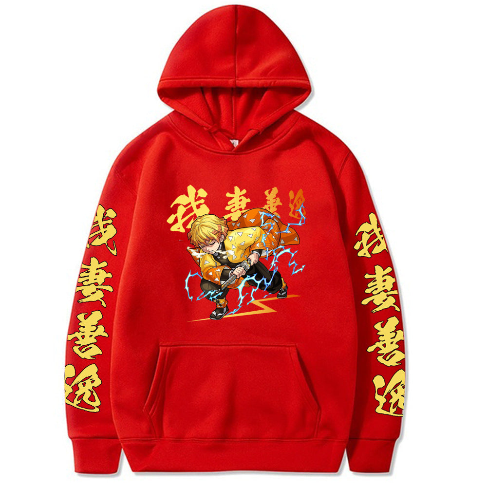 Demon Slayer Zenitsu Agatsuma Printed Hoodie
