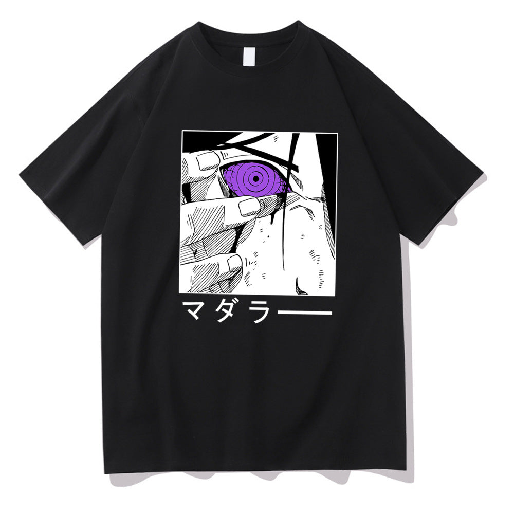 Naruto Sasuke Printed Short Sleeve T-shirt