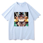 Demon Slayer Cartoon Print Short Sleeve Top