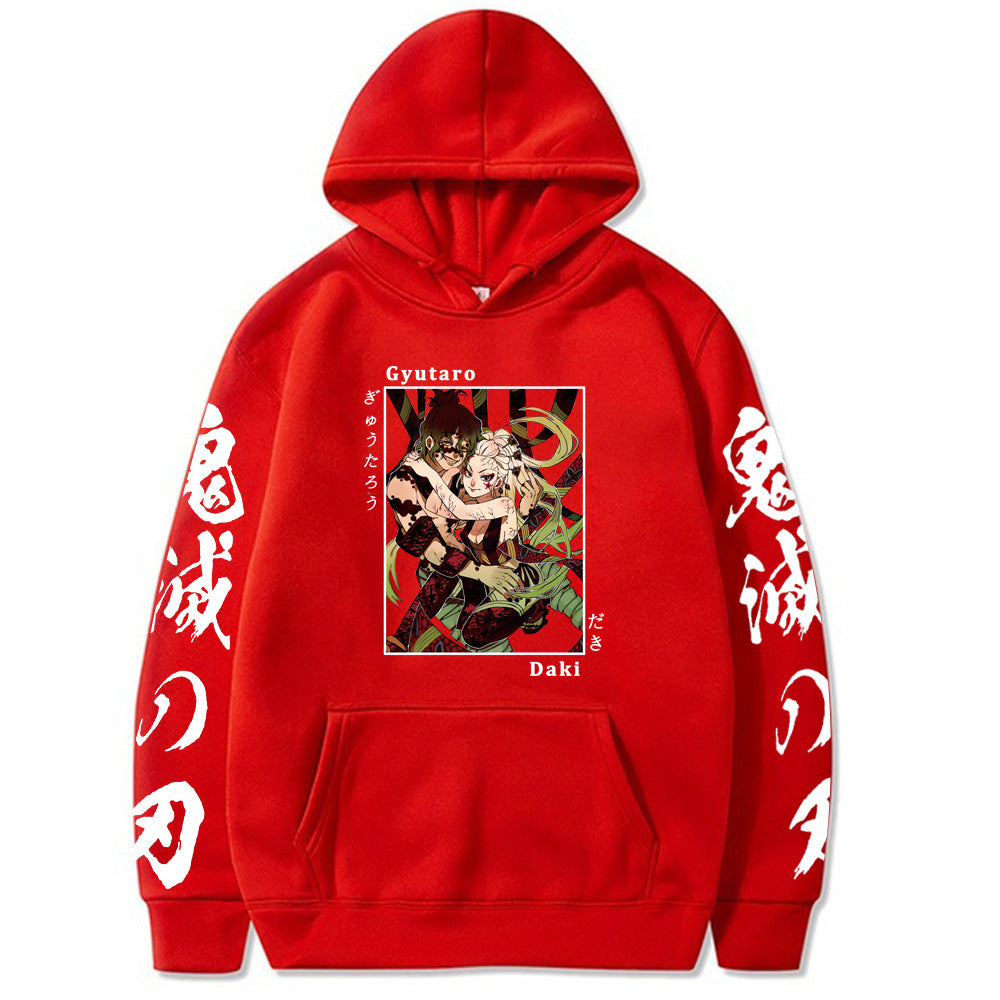 Demon Slayer Daki and Gyutaro Hoodie Sweatshirt