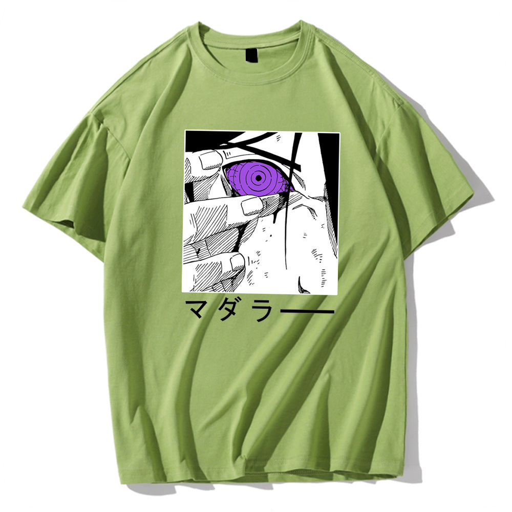 Naruto Sasuke Printed Short Sleeve T-shirt