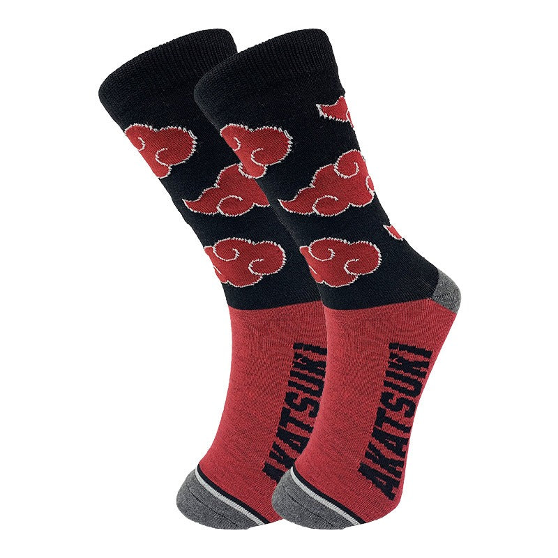 Trendy Naruto Academy Style Mid Cap Sports Socks