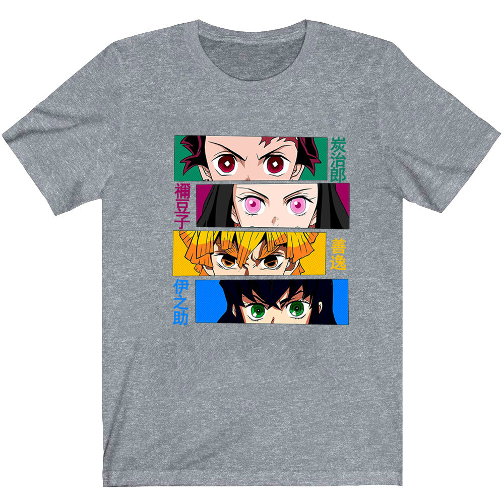 Demon Slayer Printed Black Short Sleeve T-Shirt