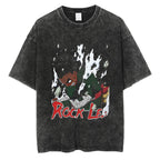 Washed Old Naruto Anime Cotton T-Shirt