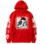 Demon Slayer Printed Hoodie - Casual Harajuku Style