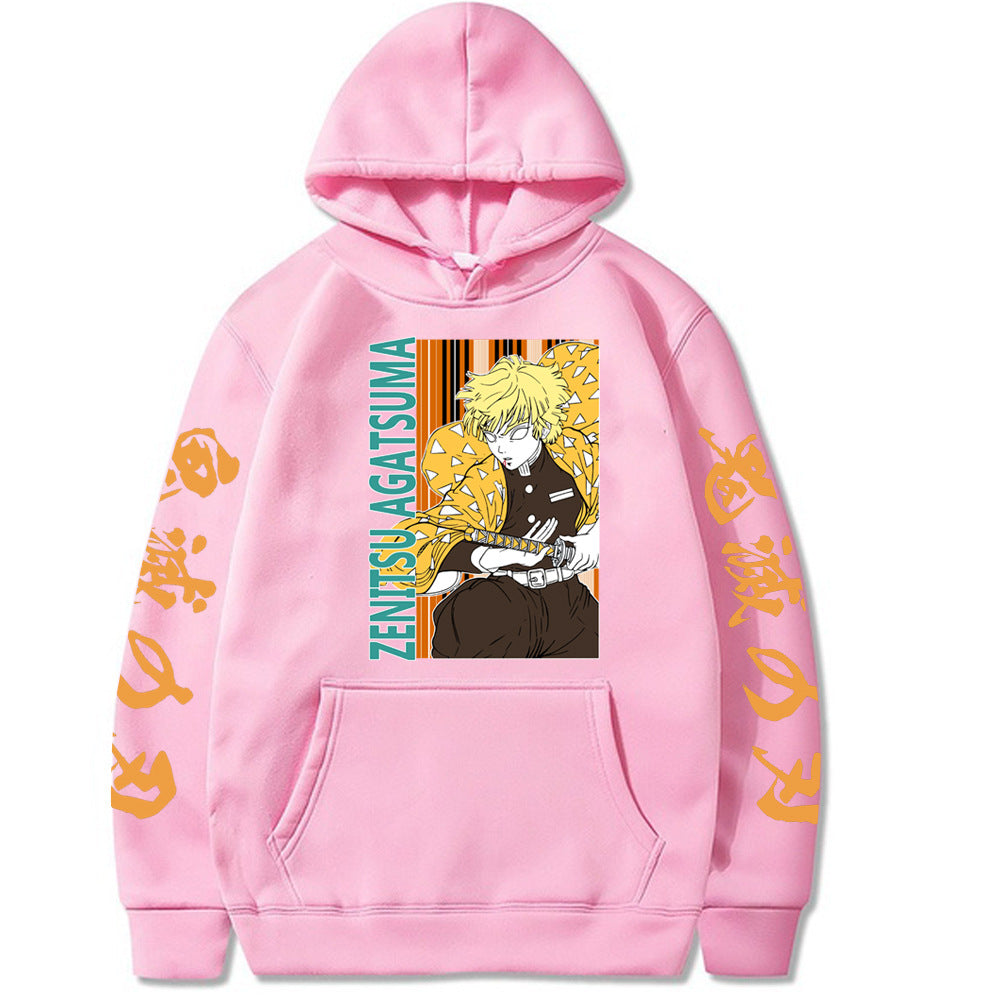 Zenitsu Agatsuma Demon Slayer Loose Hoodie Sweatshirt