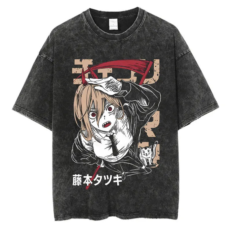 Demon Slayer Vintage Anime T-Shirt - Summer Cotton