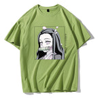 Demon Slayer Anime Print Short Sleeve Top