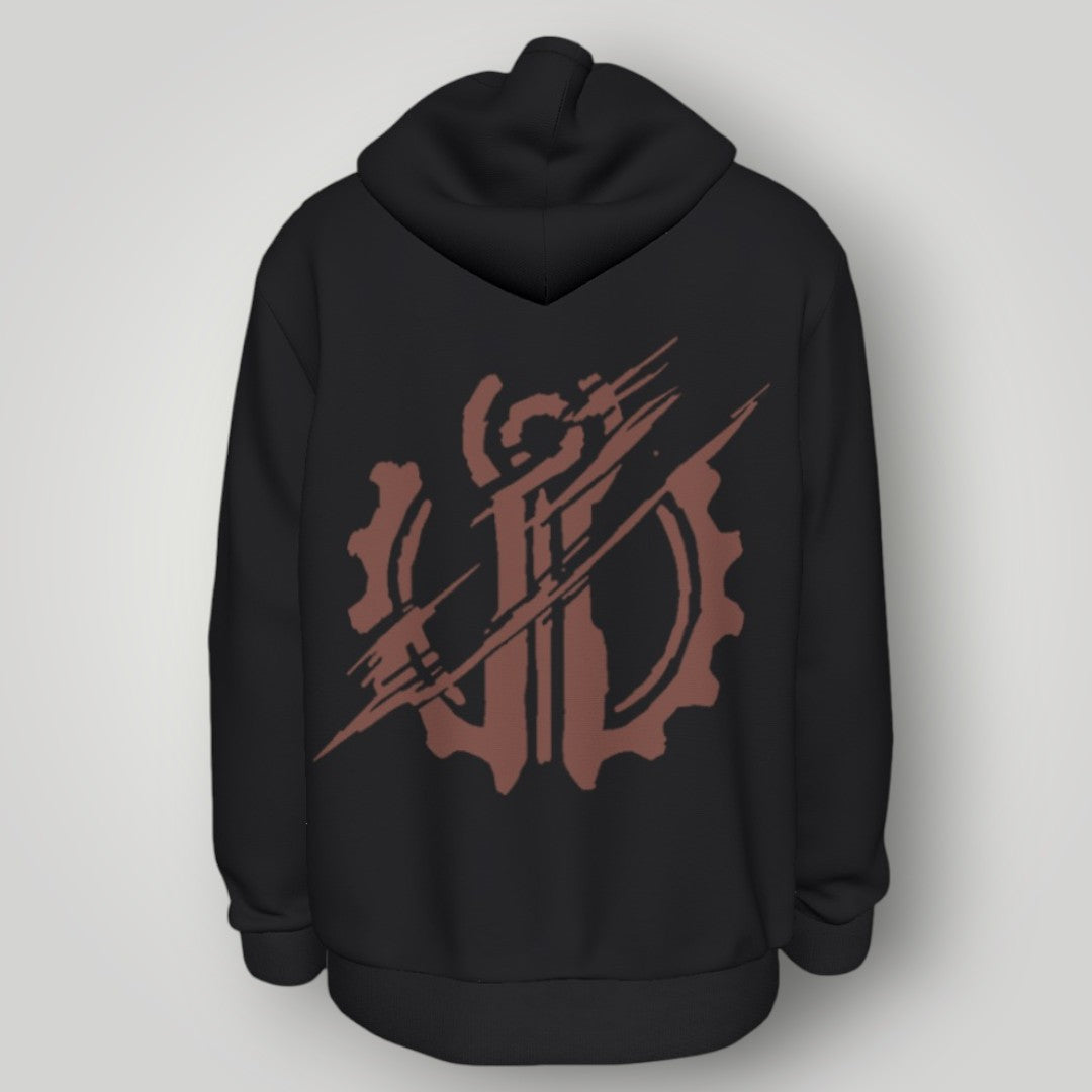 Arcane Vi inspired gamer hoodie front view

League of Legends Vi fan hoodie black

Anime streetwear Vi cosplay hoodie

Arcane style cyberpunk gamer sweatshirt