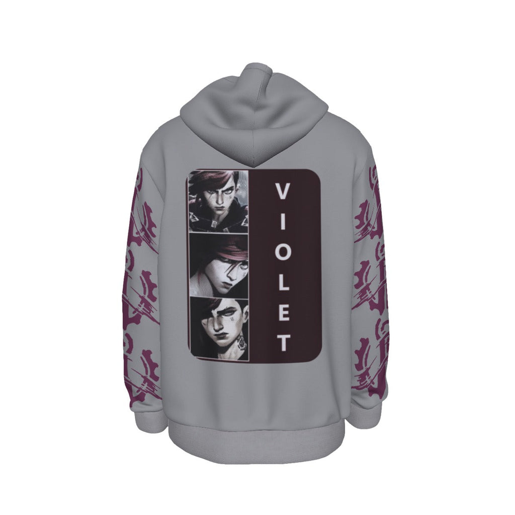 Arcane Vi inspired gamer hoodie front view

League of Legends Vi fan hoodie black

Anime streetwear Vi cosplay hoodie

Arcane style cyberpunk gamer sweatshirt