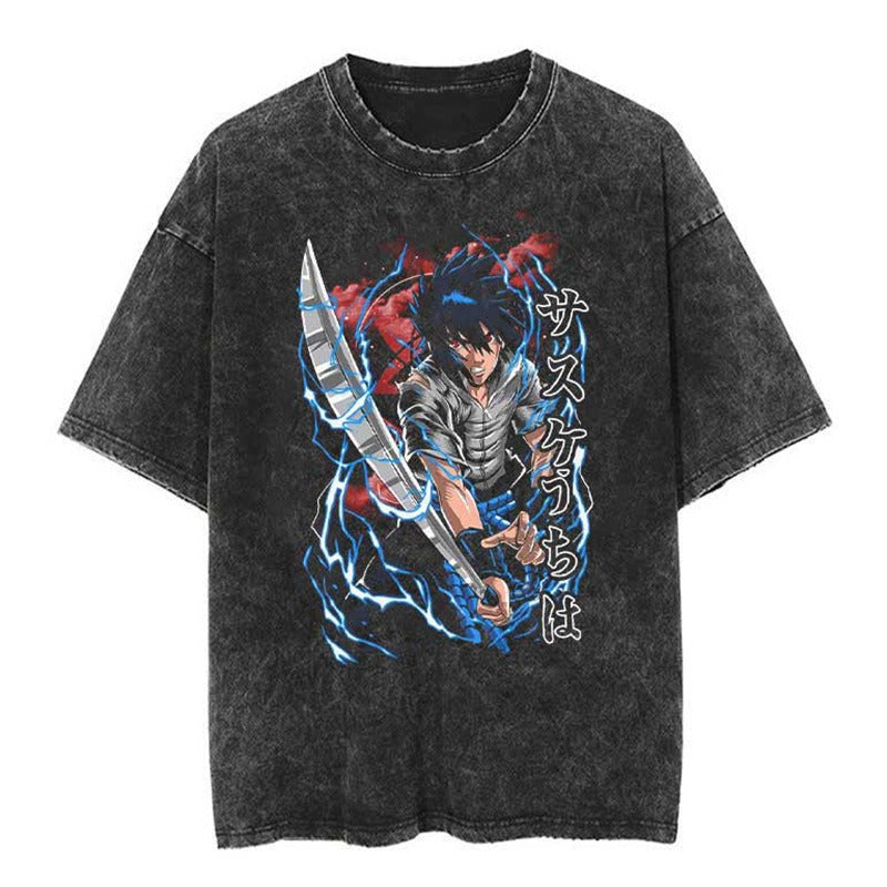 Oversize Vintage Naruto Anime T-shirt
