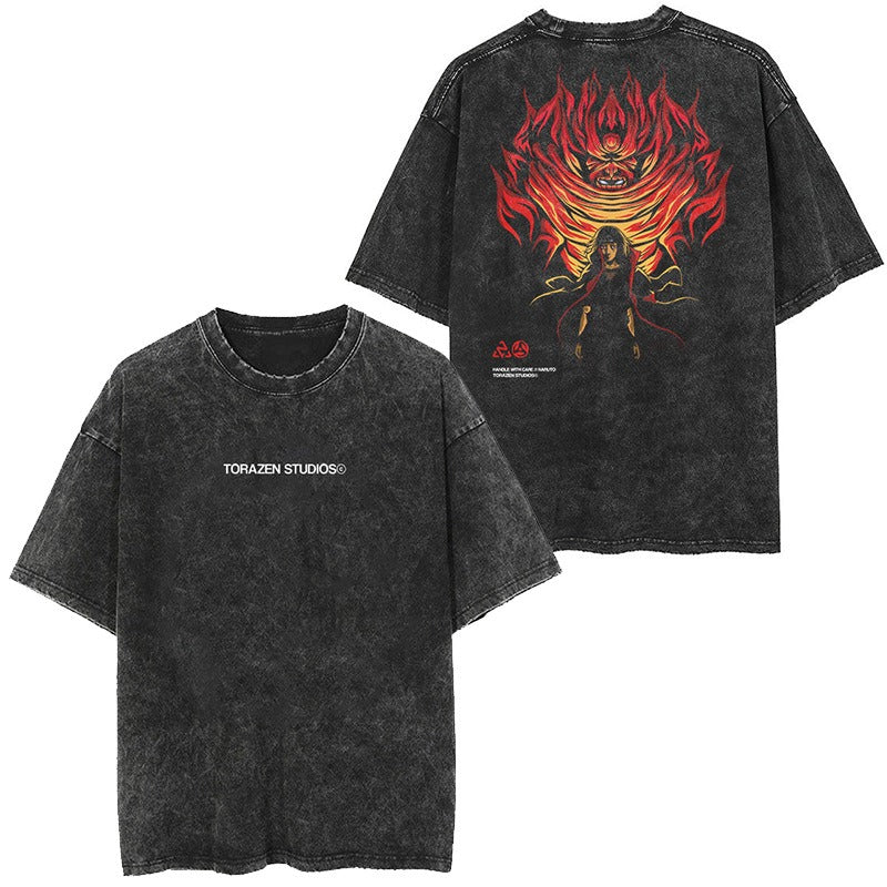 Oversize Vintage Naruto Anime T-shirt
