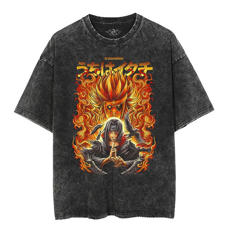 Oversize Vintage Naruto Anime T-shirt