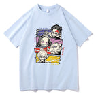 Demon Slayer Print Short Sleeve Top
