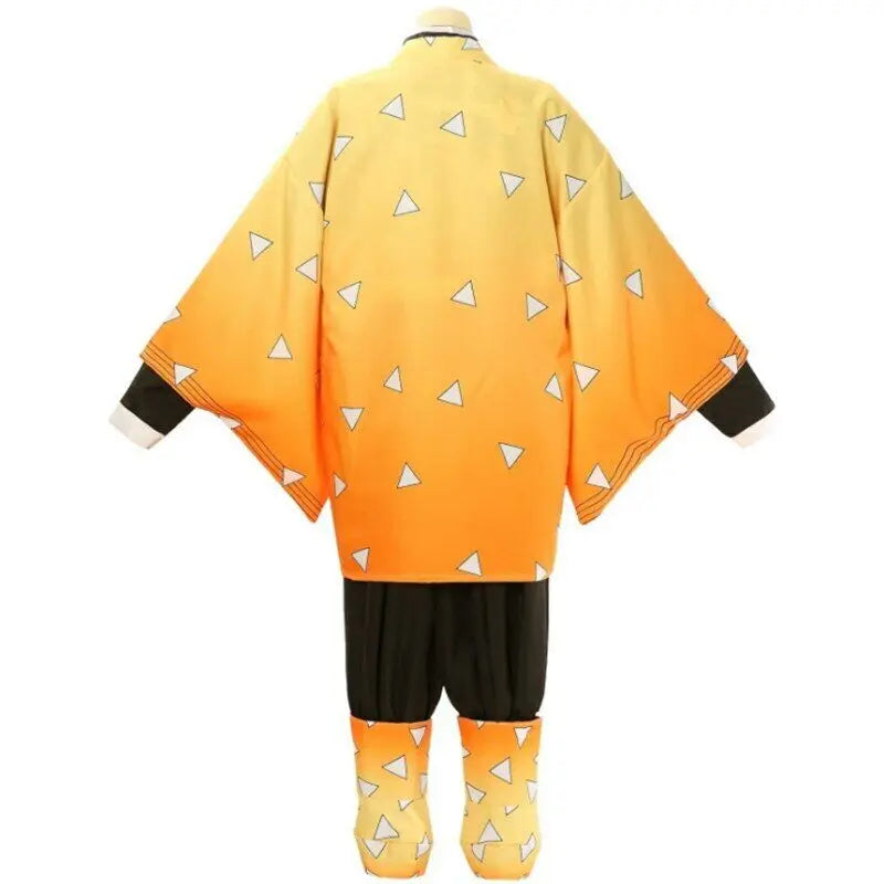 Demon Slayer Zenitsu Kimono Cosplay Costume Set