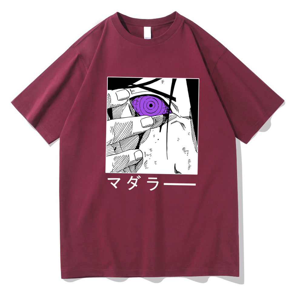 Naruto Sasuke Printed Short Sleeve T-shirt